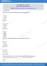 Đề thi học kì 1 Tiếng Anh 6 Right on! - Đề số 9
